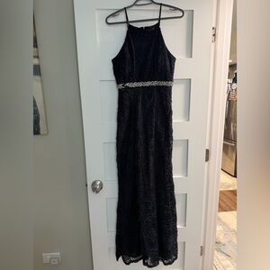 Trixxi Black Textured Maxi Dress